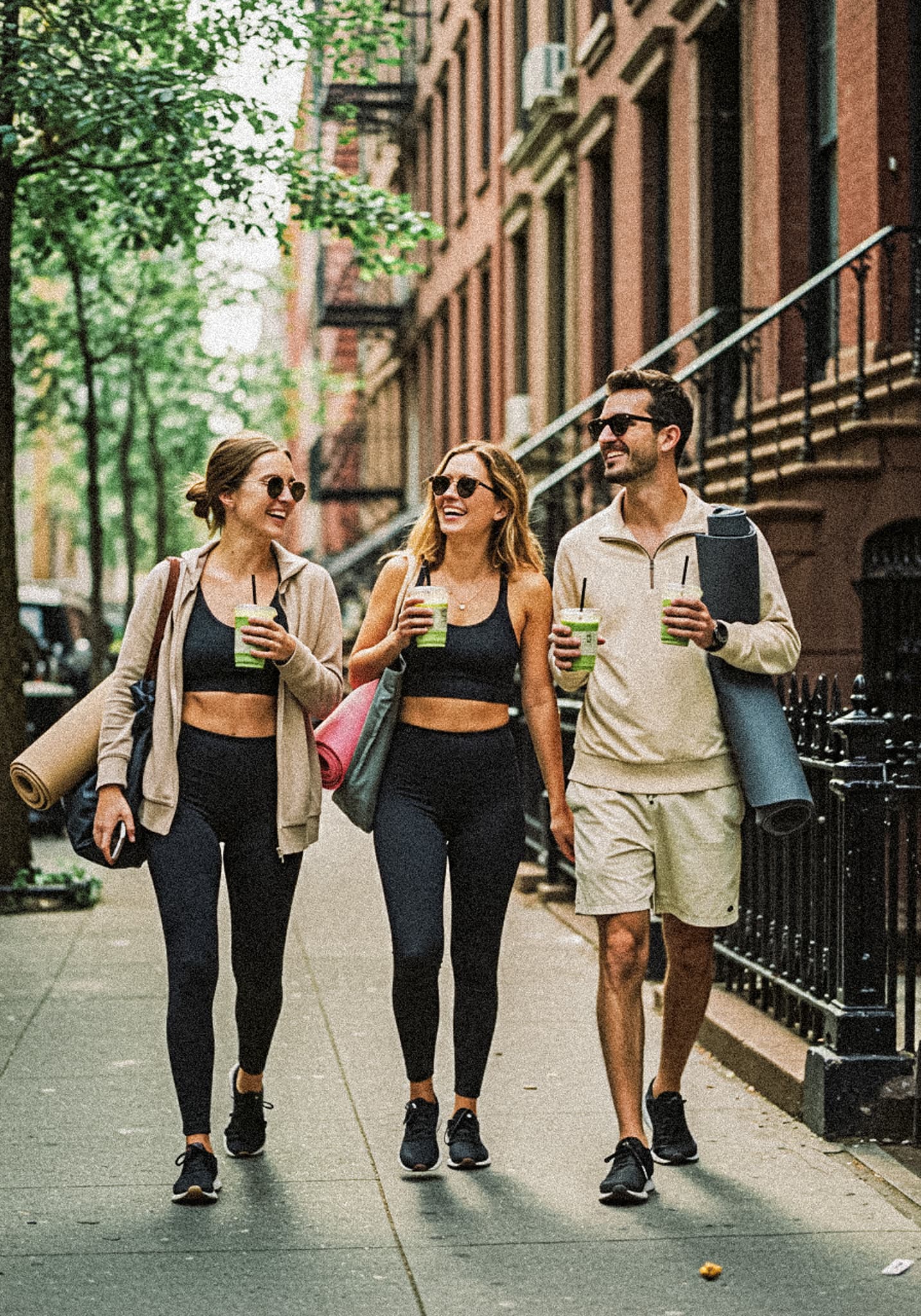Friends walking in NYC